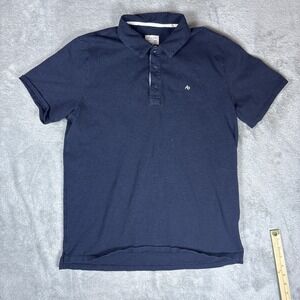 Rag & Bone Men's Large New York Standard Issue Black Short Sleeve Polo Shirt